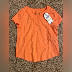 Nautica Little Girls V Neck T Shirt, 4